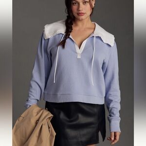 NWT lavender collared sweatshirt anthro
